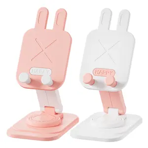Simple & Cute Phone Stand Hands-Free Convenience in Pink and White Colors for Easy Viewing
