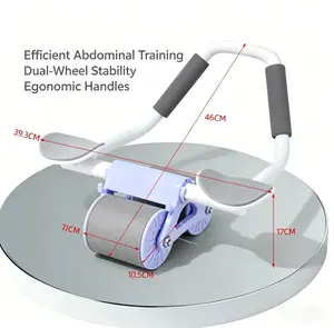 Abdominal wheel for core muscle training, automatic rebound abdominal wheel, abdominal muscle wheel, phone holder, leisure fitness, suitable for home workouts