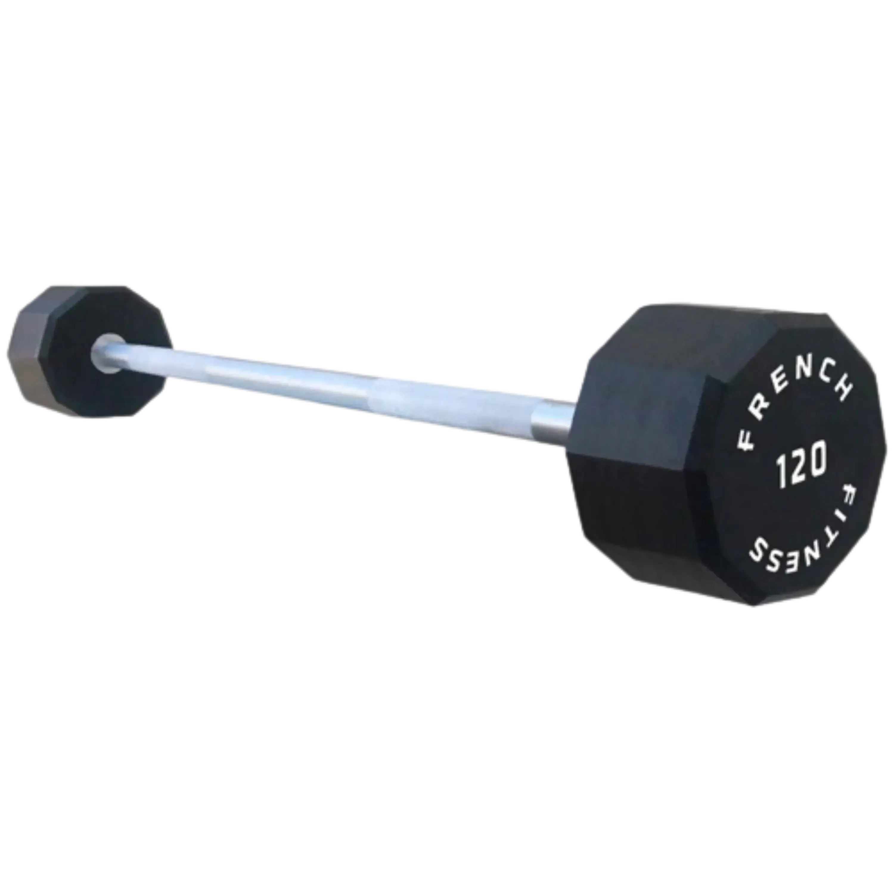 Straight Urethane Barbell for Bodybuilding Weight Lifting - 120 lbs Single, Built-to-Last & Virtually Maintenance-Free, Barbells, French Fitness