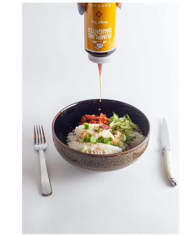 Dumpling Daughter - Spicy Sweet Soy - Brown Sugar Sweetened Dumpling Sauce Balanced with Spicy Chili Oil (8 Fl Oz, Ginger Soy)