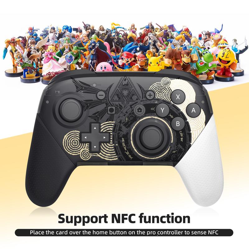 Switch Pro Controllers with Carrying Storage Case, Upgraded Gamepad Switch Remote Wireless Replacement for Switch Controller Support NFC/Dual Vibration/Screenshot/Wake-up Function, Perfect for Youngsters & Adults, ldeal Birthday Gift