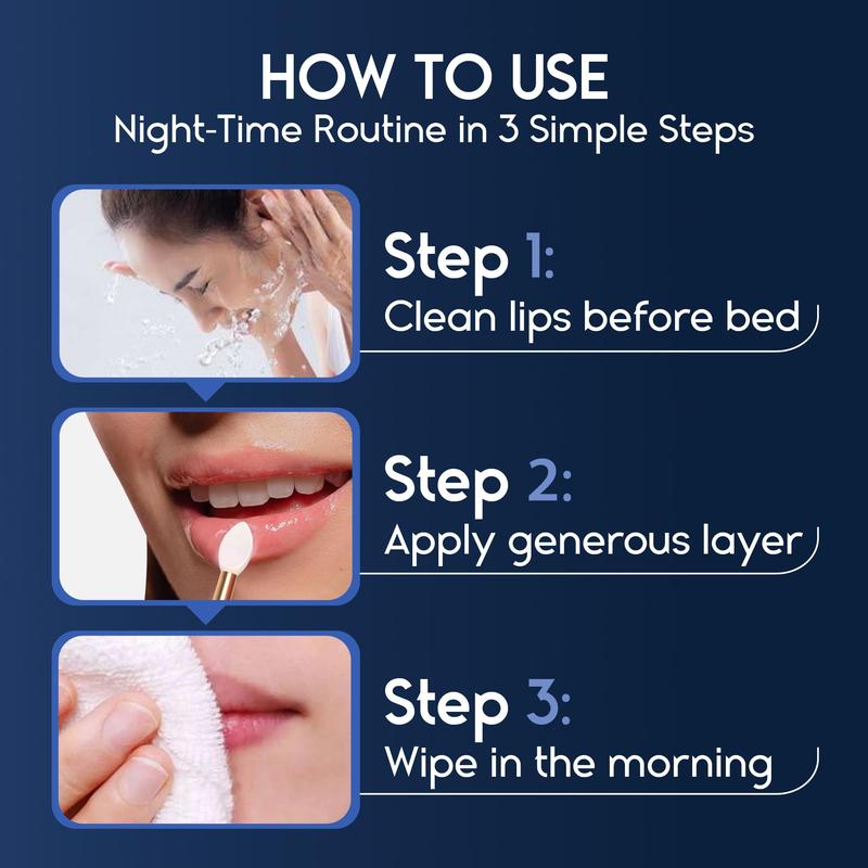 Lip Mask Overnight with Hyaluronic Acid & Collagen, Lip Sleeping Mask for Dry Cracked Lips, Moisturizing, Hydrating, Exfoliating Night Treatment for Lip Care (Strawberry)