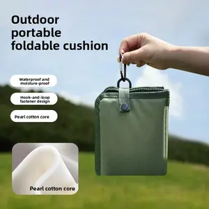 Outdoor folding waterproof thickened Oxford cloth portable seat cushion picnic mat camping lawn waterproof cushion storage bag