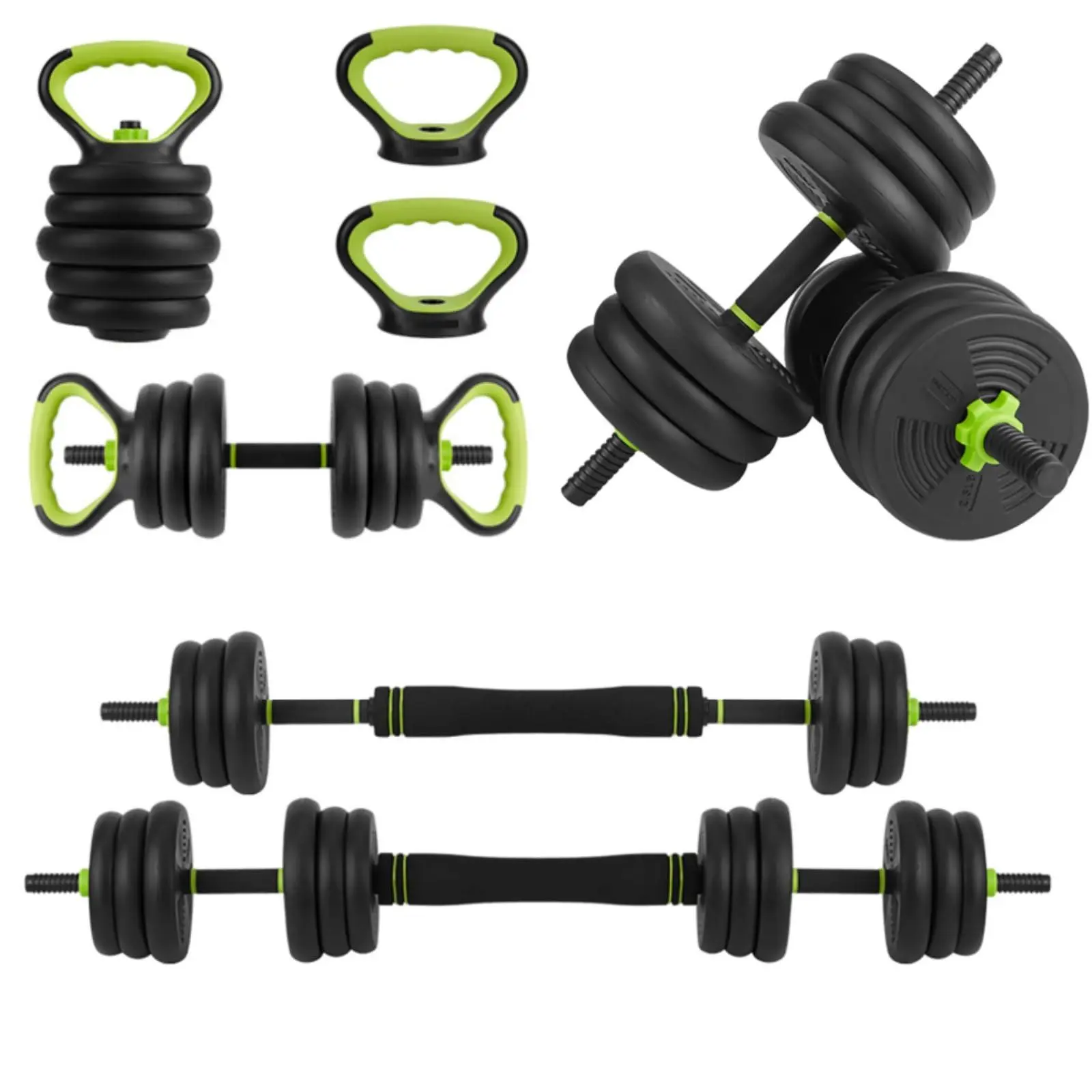 GARVEE 66 LBS Adjustable Dumbbell Set with Iron Grip for Home Gym,4-in-1 Adjustable Weights as Barbell Set, Dumbbell Set,Kettlebells and Push-up