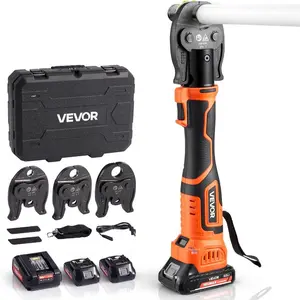 VEVOR Pro Press Tool, 18V Electric Pipe Crimping Tool for 1/2 to 2 Copper Pipes, 360 Rotation Automatic Crimper with Brushless Motor 6 Pro Press JawsVEVOR Super Brand Day