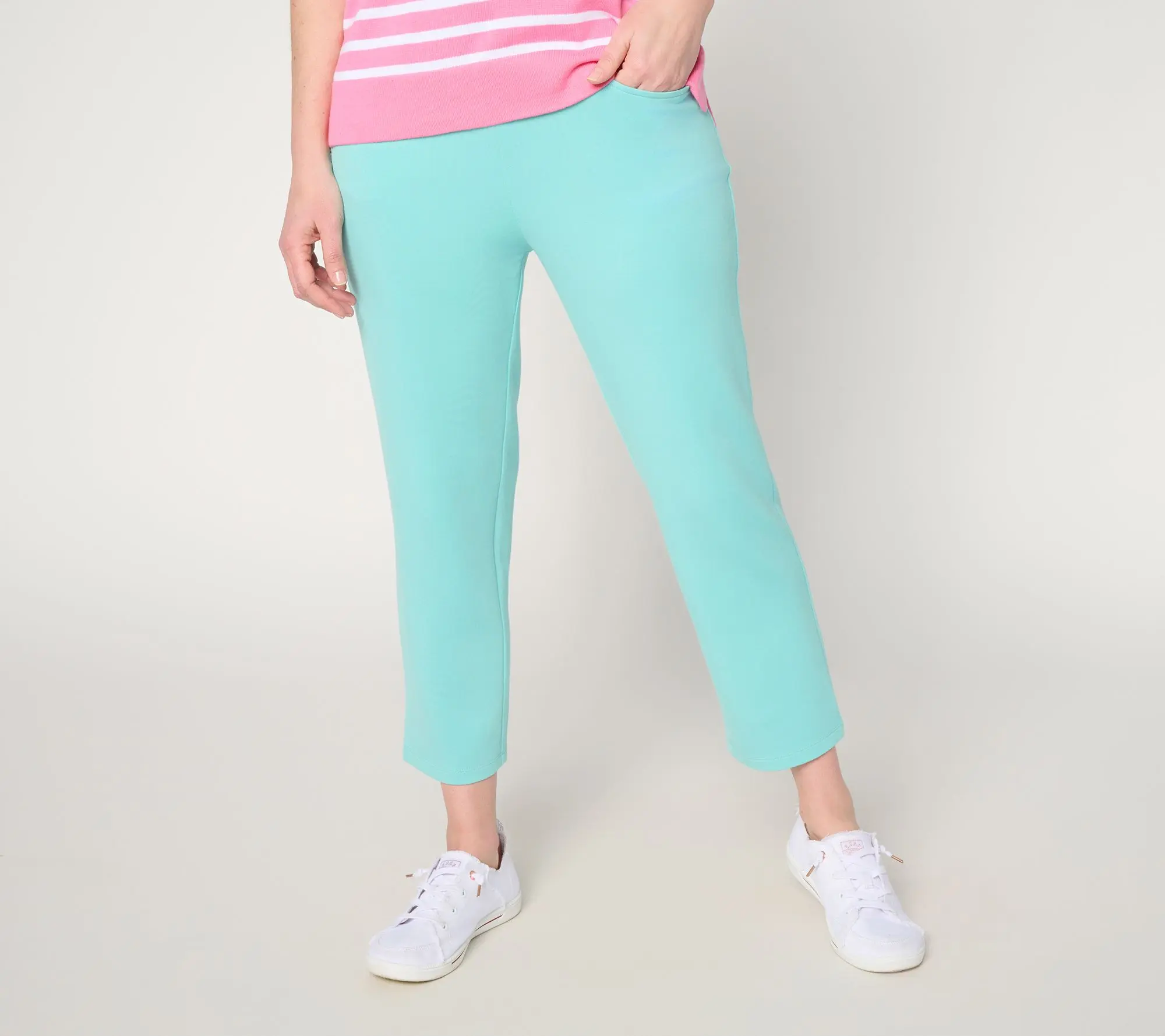 Belle by Kim Gravel Regular ScubaLuxe Escape Edit Cropped Pant