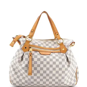 Pre-owned Louis Vuitton Canvas Coated Tote Bags REBAG Evora Handbag Damier GM by Rebag