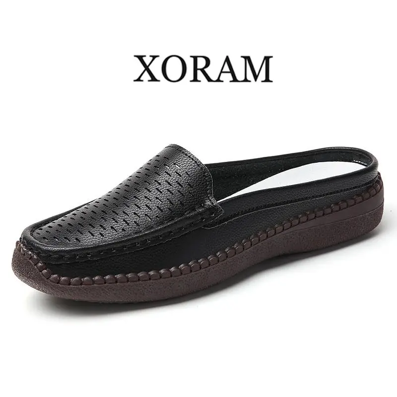 Women's Closed-Toe Woven Mules, Casual Slip-On Summer Sandals with a Breathable Hollow Design and Soft Non-Slip Sole, Sandals For Summer