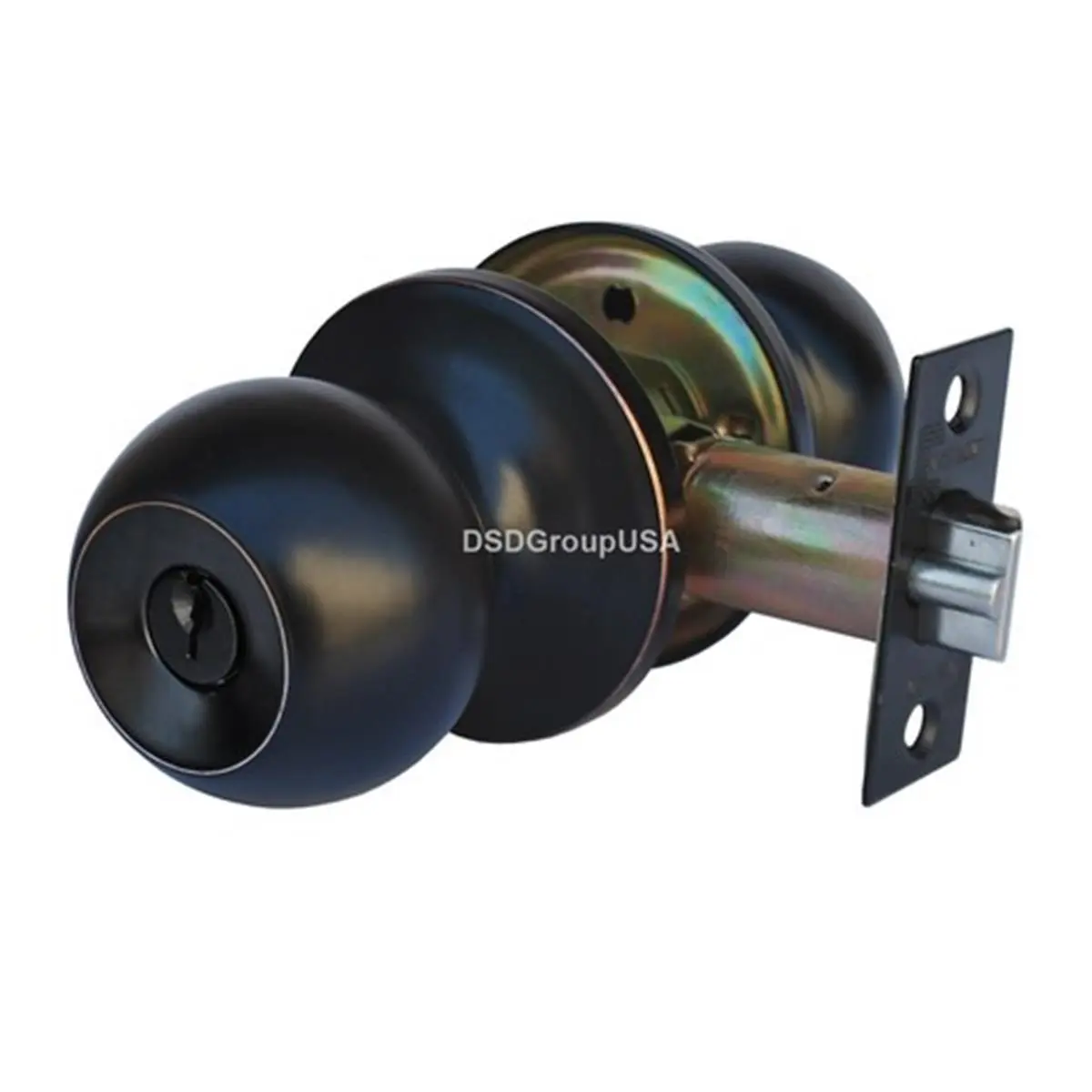 212 MAIN Constructor Chronos Residential Entry Door Lever Lock Set - Knob Handle, Oil Rubbed Finish, Adjustable Latch, Brass Parts, Brass Keys