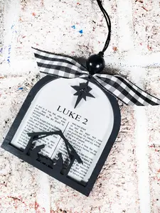 Nativity Ornament, Luke 2 Christmas Ornament, Biblical ornaments