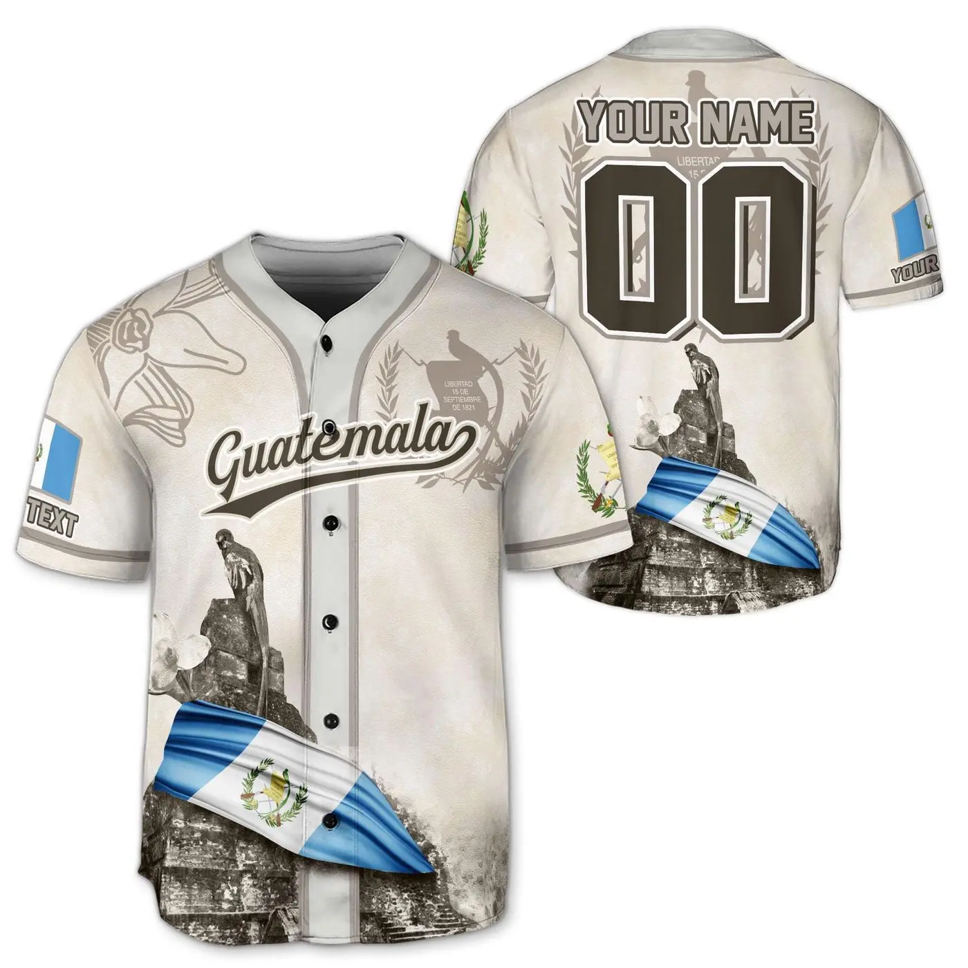 Customized Guatemala Baseball Jersey Personalized Name & Number Men s Guatemala Jersey Baseball