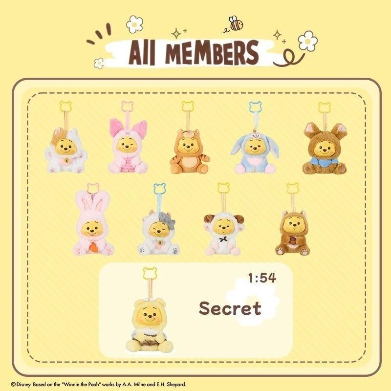 【Holiday Gift】Disney Winnie the Pooh Naughty Party Blind Box Plush Charms! Unbox adorable, collectible hangers for your backpack, keys, or room decor., Holiday & Black Friday