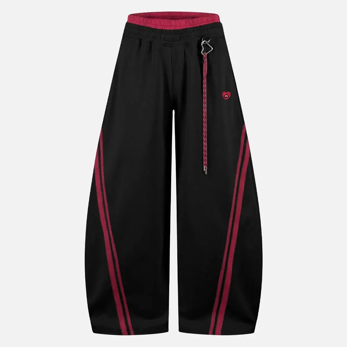 Aelfric Eden Men's Baggy Sweatpants - Straight Side Stripe, Y2K Style, Casual Athletic Activewear Bottoms, Athleisure Fitness Streetwear Track Pants for Everyday Wear