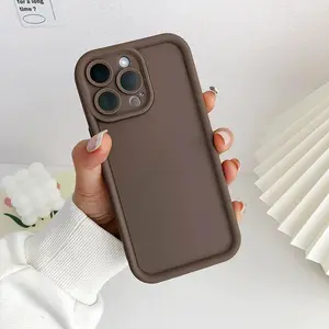 Solid Color Phone Case, Anti-drop Cellphone Protective Case, Shockproof Mobile Phone Cover for iPhone 11 12 13 14 15 16 Pro Max Suitable for Samsung S24 FE