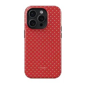 Trendy red polka dot phone case for iPhone 17 16 15 14 13 promax/pro/plus/mini