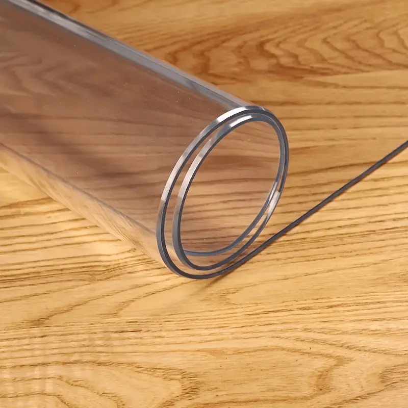 AIMHave transparent plastic tablecloth, 1.5mm thick, with high flexibility, waterproof, oil-resistant, heat-resistant, stain-resistant, tear-resistant, durable and non-fading, suitable for dining tables, bedside tables, and kitchen table mats.
