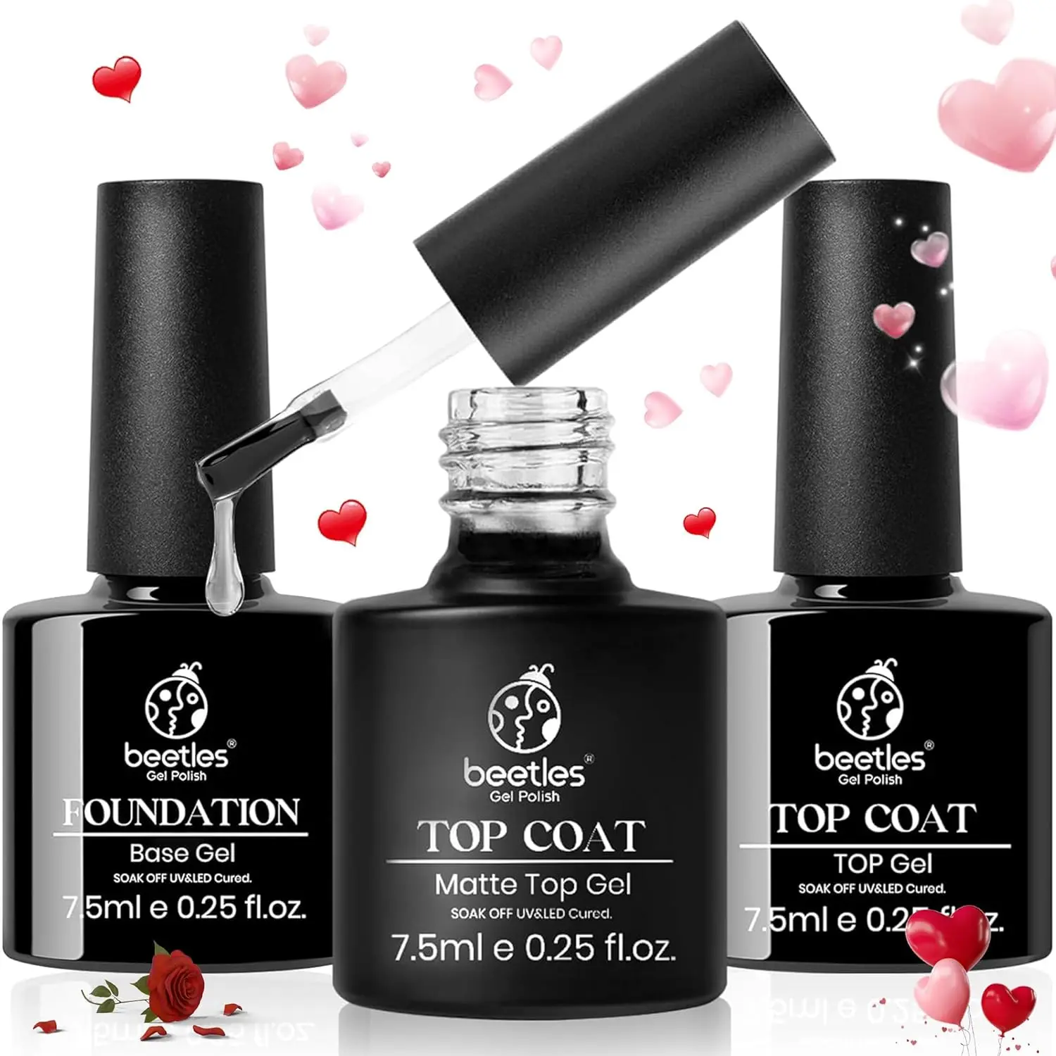 15ml Top + Base + Matte Top Coat
