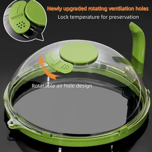 Microwave Heating Lid with Water Injection Upgrade, Anti-Splash Food Cover for Preservation, High-Temperature Resistant Heat Shield