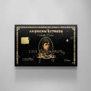 Tony Montana Scarface Wall Art American Express, Iconic Movie Amex, Entrepreneur Motivational, Office Gangster Poster