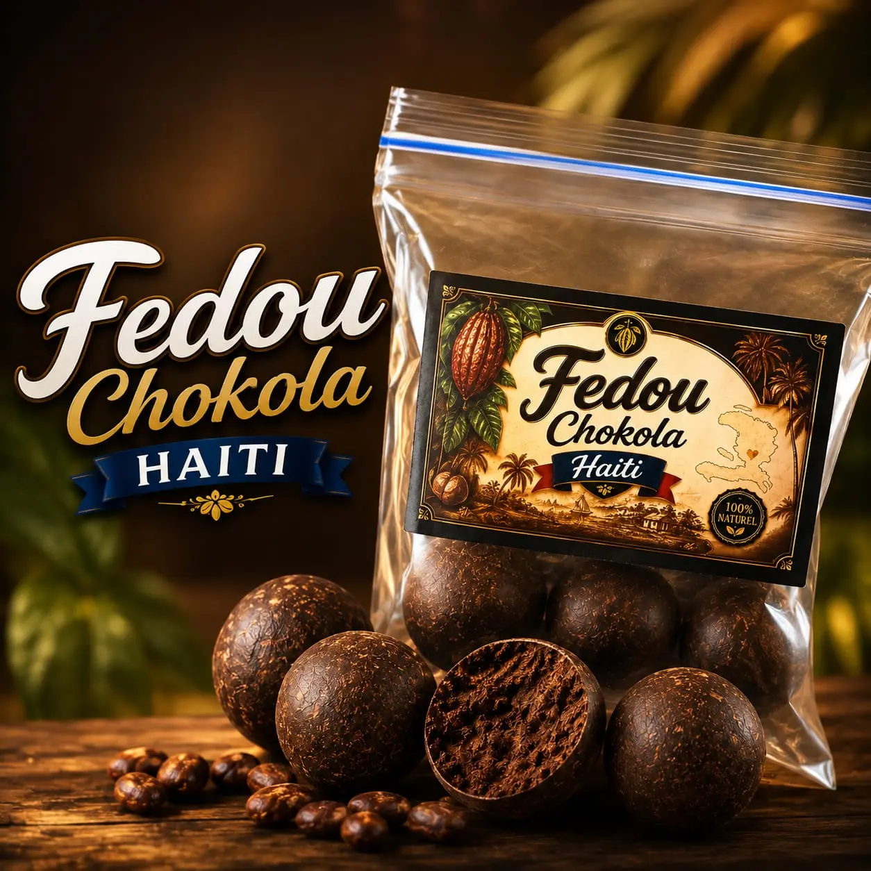 Fedou Chocola - Haitian Chocola Bag for On-the-Go Enjoyment