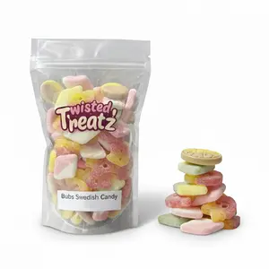 Swedish Bubs Candy Mix | Sour & Sweet Gummies Banana Toffee Tutti Frutti Lemon Raspberry Strawberry Vanilla