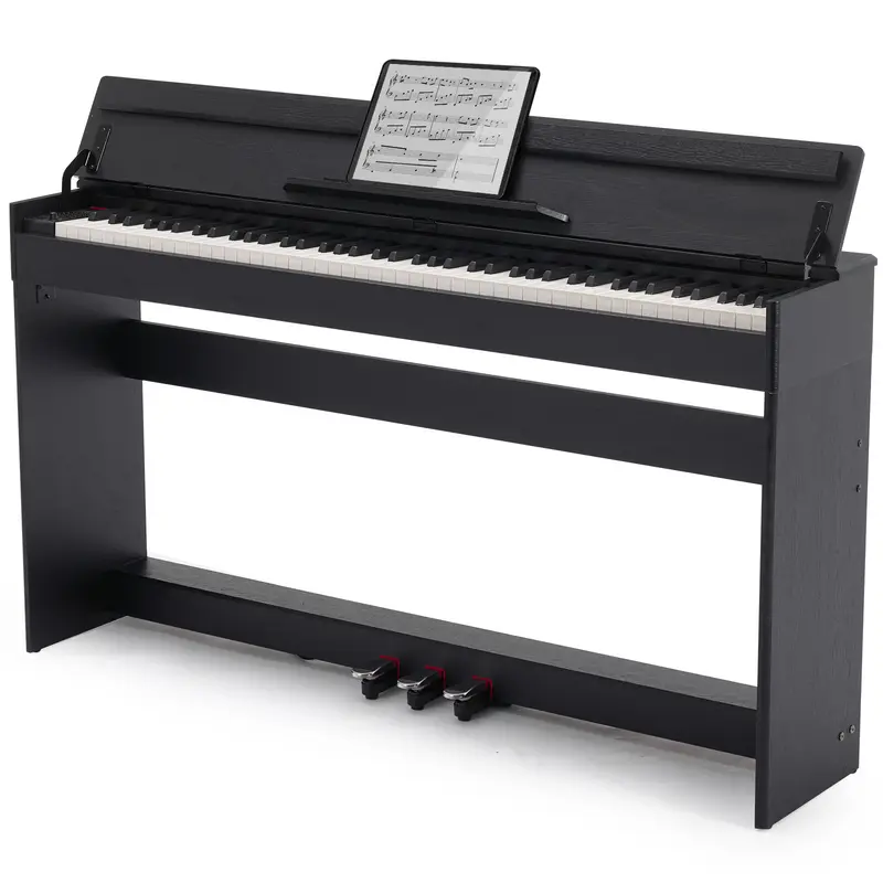 MUSTAR Digital Piano 88 Weighted Keys for Beginners Full-Size 88 Key Piano Keyboard Semi Weighted Electric Piano Keyboard 88 Keys with 3 Pedals USB