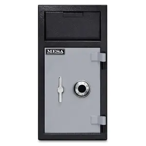 212 MAIN Depository Safe - Single Door, Combination Dial Lock, Steel Drop Box, Programmable, 2-Tone Anti-Theft Office Safe for Computers & Office Equipment
