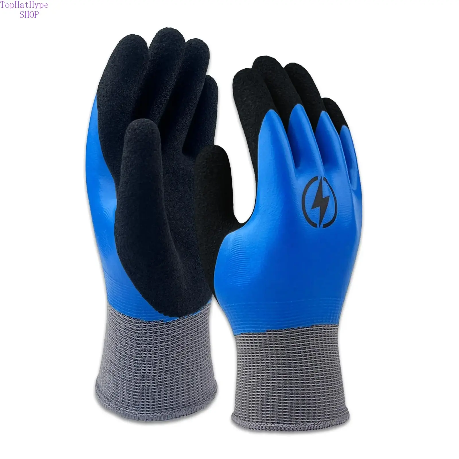 1000V Rated Shockproof Rubber Insulated Protective Work Gloves, Nylon Fabric, Work Gloves with Grip, Textured-Palm Accessories for Electrical Safety, Appliance Handling (Under 1000V Use)