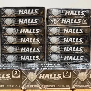 Halls Extra Strong  Caramelo Mazico Sabor a Mentol y Eucalipto