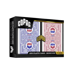Copag WSOP 2025 Retro 100% Plastic Playing Cards – Bridge Size Jumbo Index (Red/Blue Double Deck Set)
