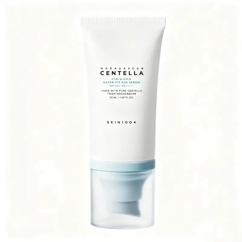SKIN1004 Centella Hyalu-Cica Water-Fit Sun Serum - Original Korean Formulation, SPF 50+PA++++, Lightweight Daily Sensitive Skin Sunscreen, No White Cast, Watery-Creamy Texture, Travel Essential