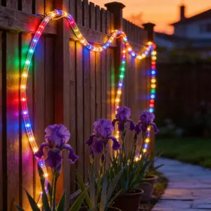 33FT LED Light Outdoor garden railing fence background decoration variable light flashing advertising sign atmosphere decoration light birthday party tent canopy sun umbrella LED atmosphere decoration light strip