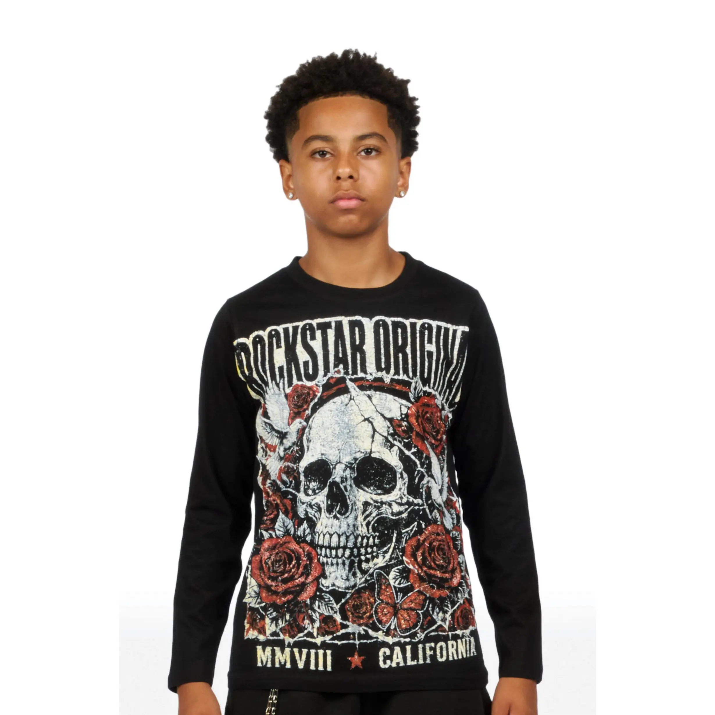 Boys Mars Black Long Sleeve T-Shirt