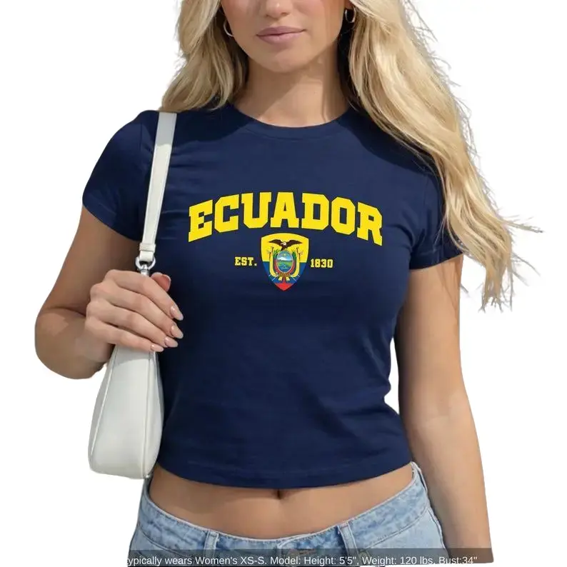 Ecuador Baby Tee Y2k Clothing,Vintage, Streetwear