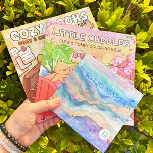 Adult & Kids Coloring Book Set, 2 Books with 12 Premium Markers, Multiple Themes & Patterns, Perfect for Leisure & Holiday Gifts