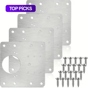 4pcs Hinge Repair Fixed Plate Stainless Steel Cabinet Hinge Kitchen Cabinet Door Locker Door Hinge Repair And Replacement Kit #TOP PICKS