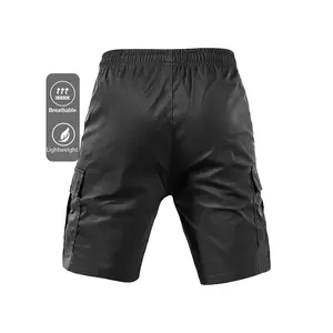 HIDKAT Women's Cargo Shorts with Elastic Waist & Drawstring - Summer Short Length Non-Stretch Shorts Suitable for Outdoor, Casual Wear,, - Solid Color Cargo Shorts with Utility Pockets