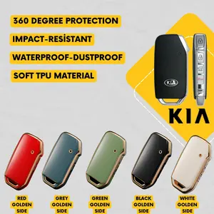 KIA 4-Button Key Fob Cover for Forte, Optima, Sorento, Sportage, Soul - Tpu 360 Protection
