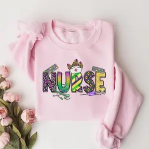 Mardi Gras Nurse Shirt, Carnaval Nurse Mardi Gras Shirt, Louisiana Festival Mardi Gras Sweatshirts, Fat Tuesday Nurse,  Nurse Gift SK