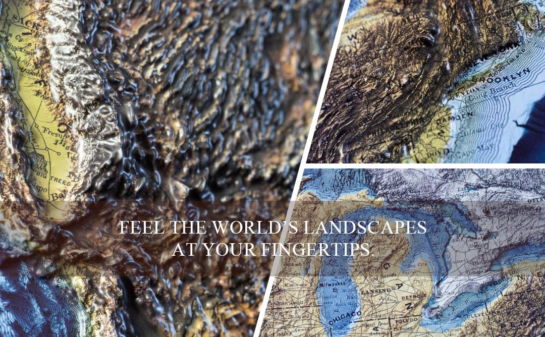 USA 3D Relief Map Wall Art