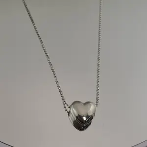 Sterling Silver Heart Necklace with Adjustable Extension