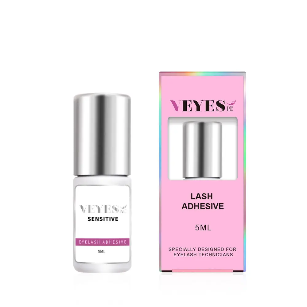 Veyes Cosmetic Eyelash Adhesive - 5ml Beauty Product, 1-2 Sec Drying Time, Gentle Hypoallergenic Light Formula, Ideal for Sensitive Clients & Lash Extensions, Beauty Products