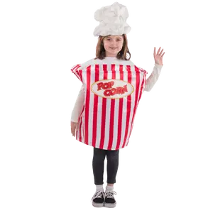 Popcorn Movie Night Costume Set For Kids - Foam Padded Tunic & Hat Set – For Halloween, School Events & Theme Party Dress-Up Outfit