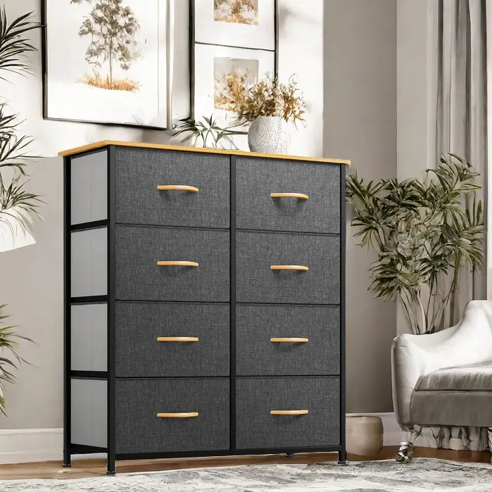 Yitahome 8 Drawer Dresser for Bedroom, Fabric Tall & Chests of Drawers,Organizer Unit Storage Tower for Bedroom, Living Room, Hallway & Closets, Girls