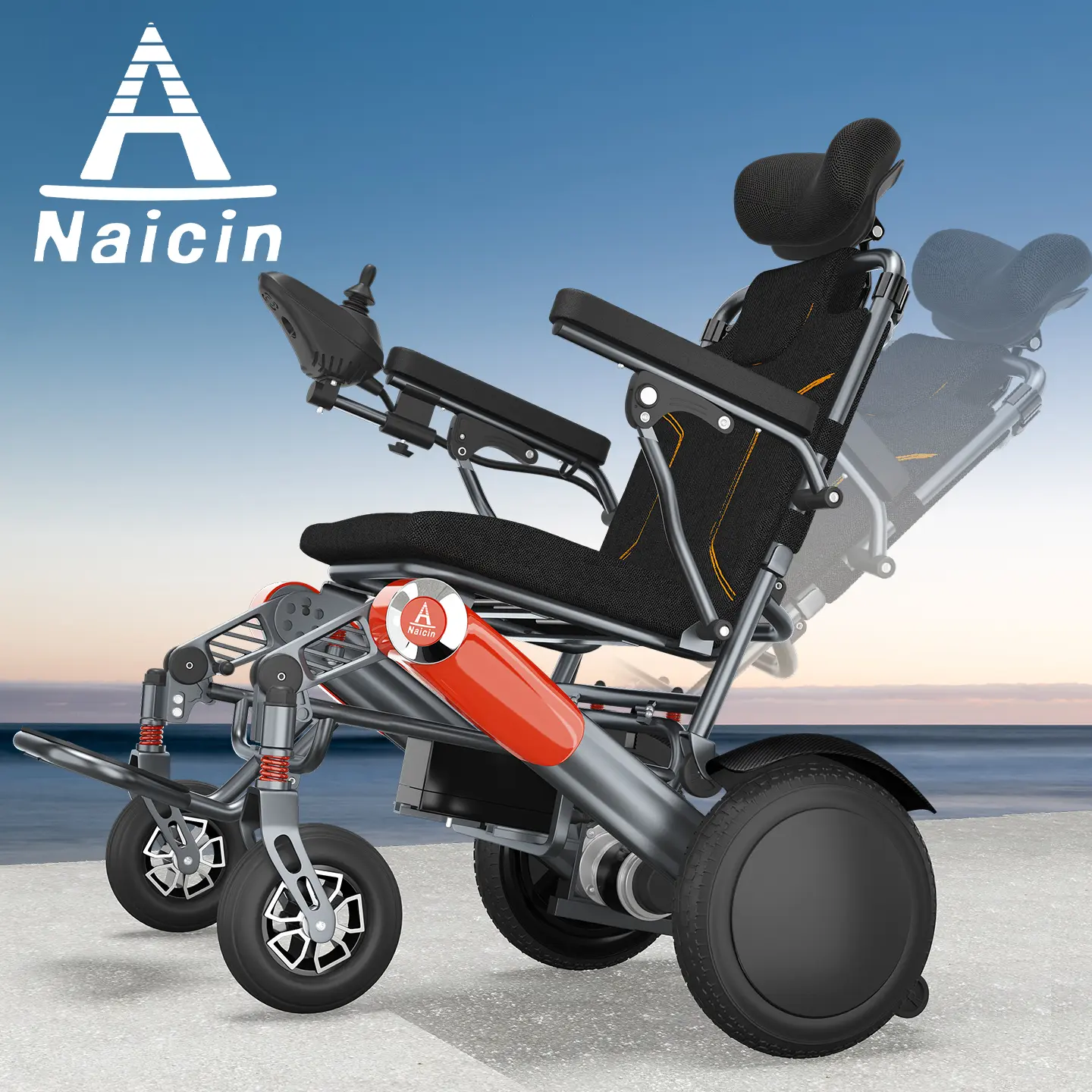 Electric Wheelchair 203 Foldable Electric Folding Back  Long Range Lightweight Healthcare Equipment for Enhanced Mobility