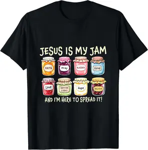 Cotton Jesus LS My Jam Christian Shirt for Christian Gifts JESUS Christ Tee Funny Jesus Shirt ChristianMoM Tee Comfortable Faith Inspired Clothing