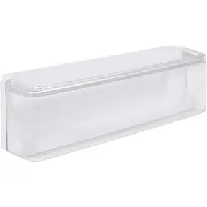HECASA AAP73252302 Refrigerator Door Shelf Bin Compatible with LG Kenmore Sears Refrigerator Plastic Freezer Door Bin Replacement Only Chrome White+Clear+Silvery