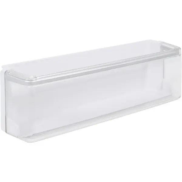 HECASA AAP73252302 Impact-Resistant Refrigerator Door Shelf Bin Replacement Parts, Stable & Reliable No-Pollution Plastic Bin with Chrome Finish for LG, Kenmore Refrigerators (Chrome-White, Silvery)