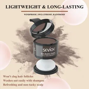 SEVICH Hairline Powder 4g- Root Touch Up Hair Color for Gray Coverage-Thickening & Concealing for Women & Men-48 Hour Stain-Proof,Trending on TikTok,Haircare