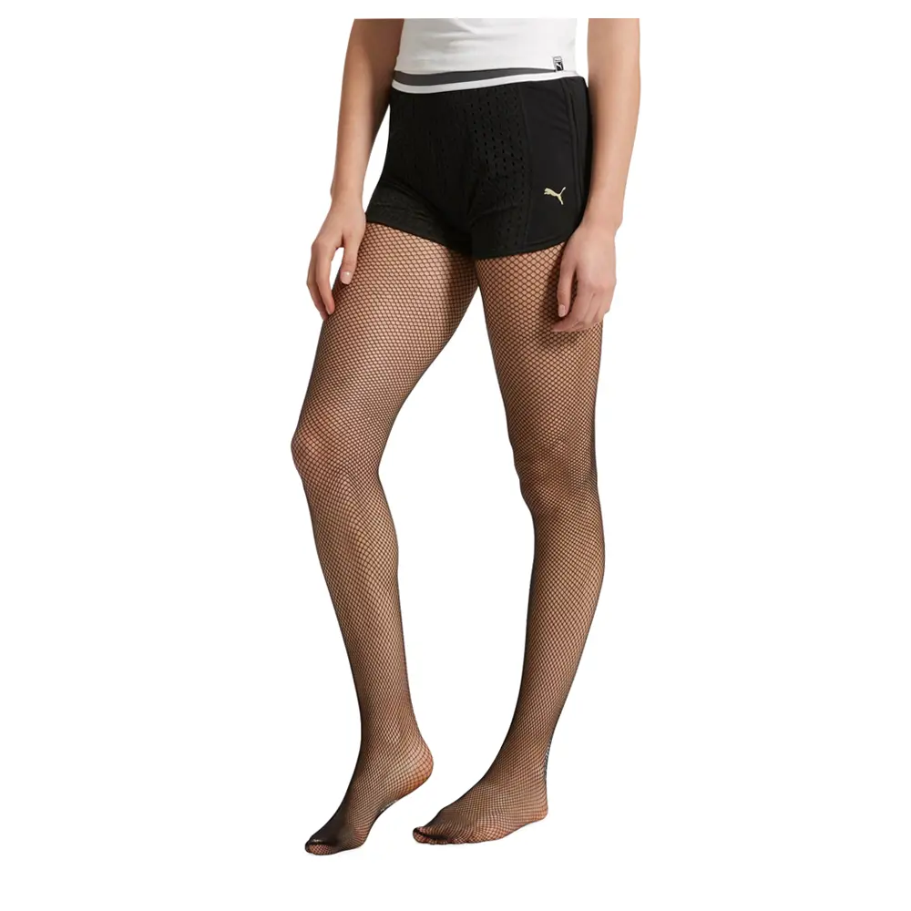 PUMA Womens Fishnet Stockings Athletic Casual  - Black